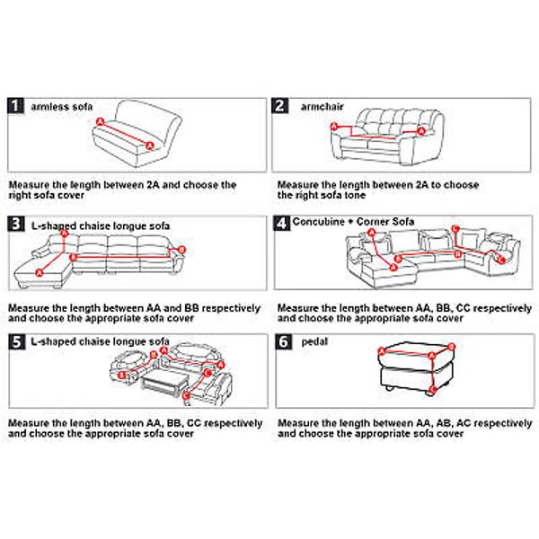 3+2 Seat Corner Sofa Slipcover Easy To Clean For Pet Hair Protection