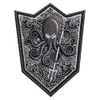 Octopus Shield Patch Velcro Embroidered Black