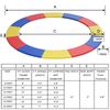 16FT Trampoline Replacement Safety Pad Universal Trampoline Cover Multi-color
