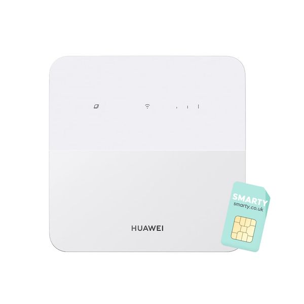 Huawei B320 300Mbps Wireless 4G+LTE Low-Cost WiFi Router, Micro SIM Slot Unlocked, Connect 32 Devices - No Configuration Required, Secure Network & Parental Control - UK plug