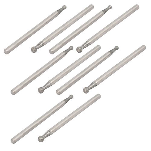 uxcell Router Bit, Diamond Mount Point, Total Length 1.7 inches (42 mm), Head Diameter 0.1 inch (2.5 mm), Buffing Tool, Pack of 10