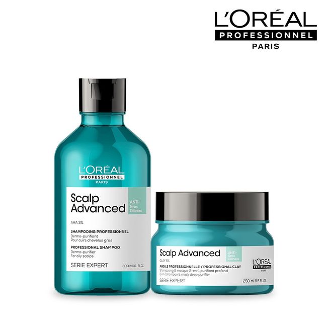 [Care set for oily scalp] L’Oréal Anti-Oiliness Shampoo 300ML + Anti-Oilyness Mask 250ML 2-piece set