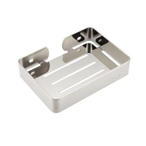 uxcell Soap Dish Holder Saver SUS304 Stainless Steel Wall Mounted Tray with Installation Kits Bright Silver for Shower Bathroom Tub and Kitchen Sink