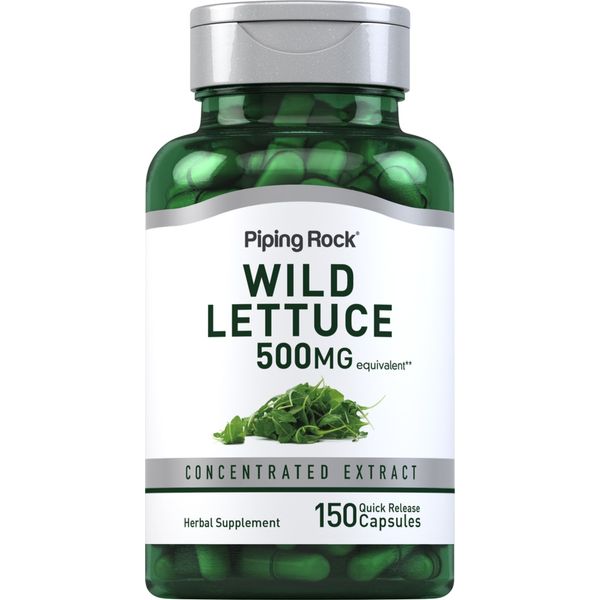 Wild Lettuce Extract | 500mg | 150 Capsules | by Piping Rock