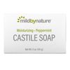 Castile Bar Soap, Peppermint, 5 oz (141 g), Mild By Nature