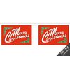 Merry Christmas Red Bunting Horizontal (30 flags) 9m