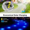 8Pack Led Multicolor Solar Deck Lights Outdoor Dock Driveway Lights for Sidewalk