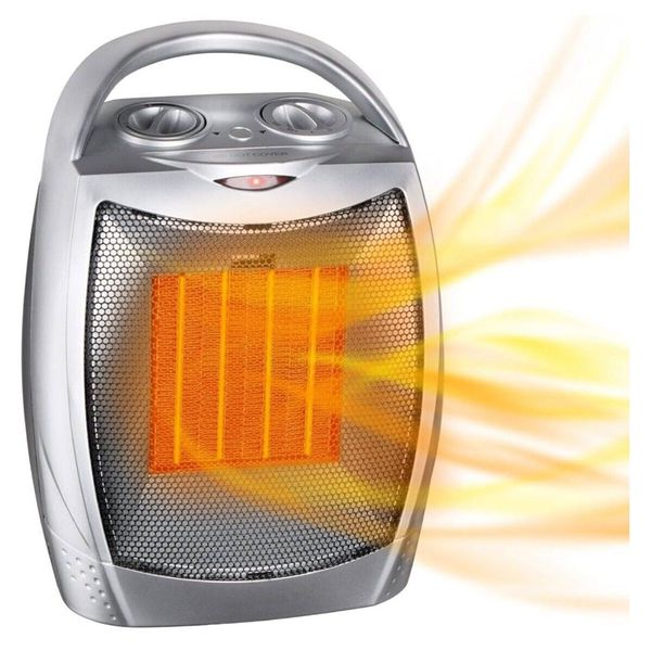 Portable Electric Space Heater, 1500W/750W Ceramic Heater Quiet & Safe