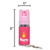 2 Pack Burn Pepper Spray 1/2oz Self Defense Security Keychain Pink