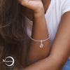 MiniJewelry Interlocking Love Heart Dangle Bead Charm Compatible with Pandora Charms Bracelets