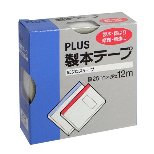 プラス 製本テープ 契印用テープ AT-025JK 25mm×12m ホワイト 43-754