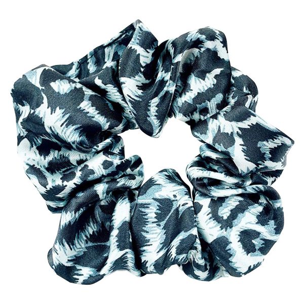 WHITE FANG ZA038 Scrunchie Hair Elastic Leopard Pattern Leopard Fashionable Hair Accessory Women&#39;s ZA038 (05: Blue)