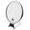Mary KP-449 Double-Sided Mirror with Magnifier, Approx. 10 Times, Silver, H 9.8 x W 6.0 inches (25 x 15.2 cm)