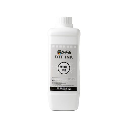 RUSTIC UNITED Premium DTF Ink, 1LT/ 34oz Heat Transfer Printing Direct to Film Refill for All DTF Printers Epson ET-8550, L1800, L800, R2400, P400, P800, XP15000, R1390, I3200 (White)
