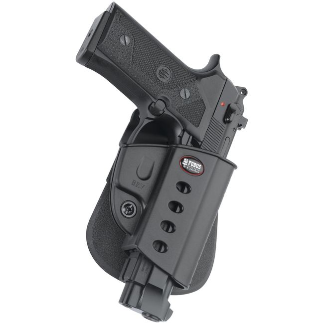 Fobus Standard Holster RH Paddle Compatible with BRV Beretta Vertec, Taurus 92, 99 w rail, black