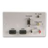 Multimedia WALLPLATE, 2X HDMI, Wall Plates and Floor Boxes Audio Visual Cable, Qty X 1