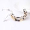 Frcolor 3PCS Women's Barrette Clip Tortoise Shell Hairpin Bangs Clip Arrangement Pin Hair Claw Ponytail Holder Hair Styling Supplies (White, Light Brown, Blue)