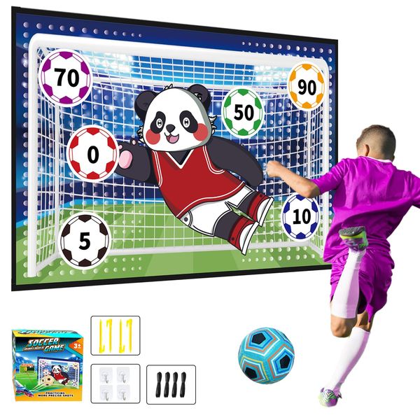 Enjoyfly Soccer Ball Game Mat Set -Outdoor/Indoor/Backyard/Mini Soccer Toys Games Set,Outdoor Play Equipment Indoor Soccer Set,Gift for Boy Birthday Christmas(59 X 39.3 in)