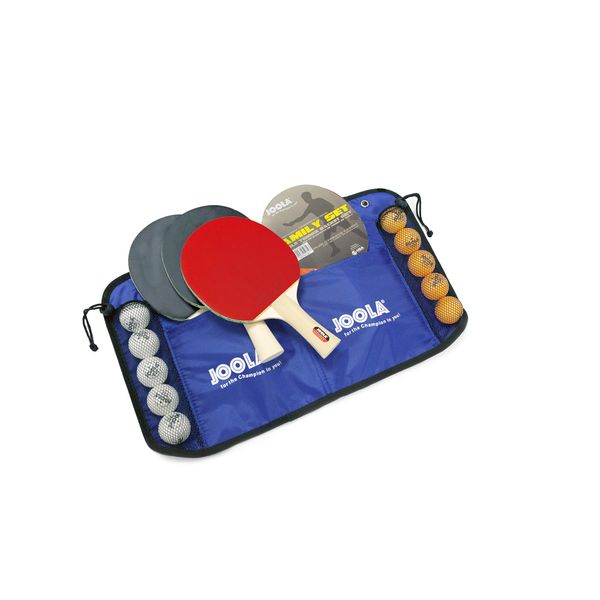 JOOLA Family Premium Table Tennis Bundle Set - 4 Regulation Ping Pong Paddles, 10 Training 40mm Ping Pong Balls, and Carrying Case - For Training and Recreational Play - Indoor and Outdoor Compatible