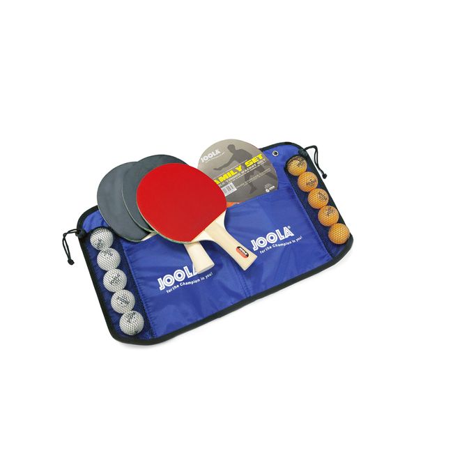 JOOLA Family Premium Table Tennis Bundle Set - 4 Regulation Ping Pong Paddles, 10 Training 40mm Ping Pong Balls, and Carrying Case - For Training and Recreational Play - Indoor and Outdoor Compatible