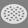 4-1/4Inch Screw-in Shower Drain Cover Replacement Floor Strainer(White)