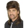 Smiffys mens Mullet Wig Brown , One Size