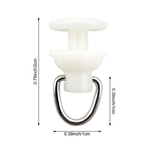 100PCS Plastic Curtain Track Glider, Curtain Track Carrier Hooks, Sturdy Smooth Glide Traverse Flexible Glider