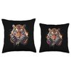 Tiger in MMA Gloves - Muay Thai Boxer Throw Pillow