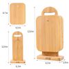 Bamboo Cutting Board Set for Kitchen,Small Cutting Boards with Holder,Serving