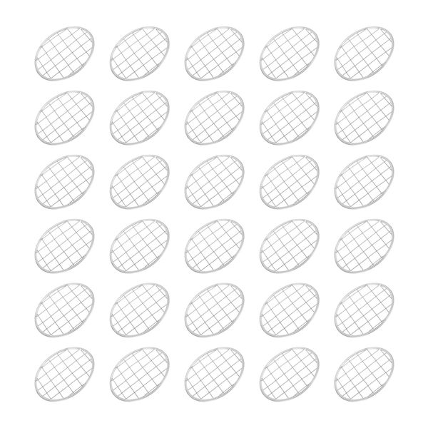 sourcing map 30 Pcs Mason Jar Flower Insert Lid, 86mm Flower Grid Frog, Silver Tone