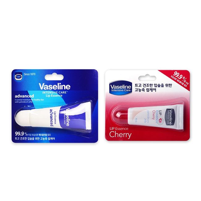 Vaseline Intensive Care Lip Essence Advanced 10ml + Vaseline Intensive Care Lip Essence Cherry 10ml Moisturizing Lip Balm