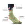 Farm to Feet Cascade Locks 3/4 Technical Hike Crew (Desert Tan, Medium)