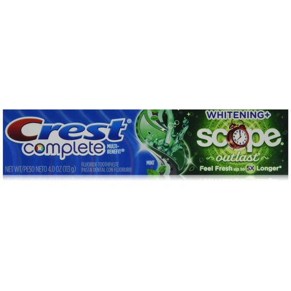 CREST Whitening Plus Scope Outlast Long Lasting Toothpaste, Mint, 4 oz