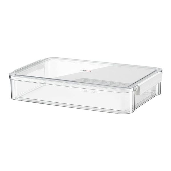 Charmoon Document Storage Case A4 with Lid, Clear, Waterproof, Durable, Stackable Storage and Organization (L, White)