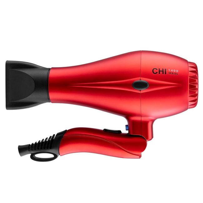 CHI 1400 Series Foldable Compact Hair Dryer, Red, 16 Oz