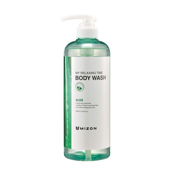 MIZON ALOE Body Wash, Nourish, Moisture, Soft Skin, Soothe Skin, Long-Lasting Nourishment, Deep Moisture (27 oz)