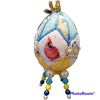 Decorative Egg Ornament.  Easter Egg.  Fabric Egg Kimekomi Style. Birds