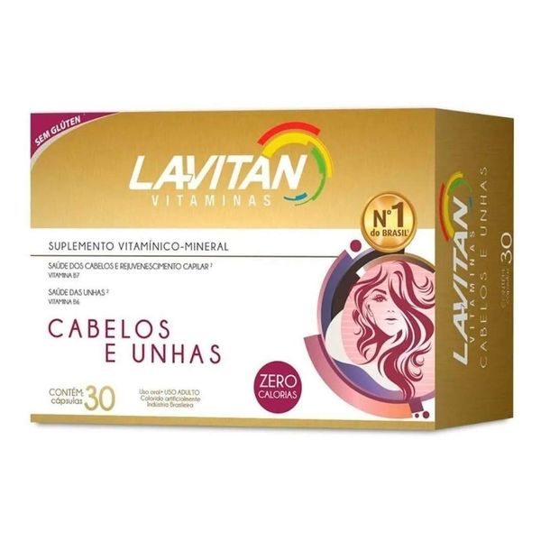 Lavitan Hair Cabelos E Unhas 30 Cápsulas