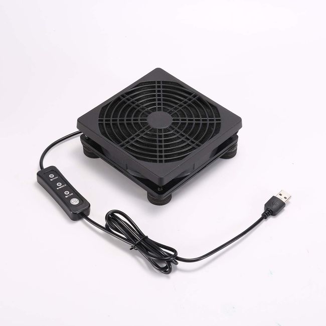 USB Fan, 4.7 inches (12 cm), Quiet, 3 Levels of Air Flow Adjustment, Cooling Cooler, Small, USB Fan, PC Cooling Fan, Long Life Motor, 5V, Double Blower, Thin Size, 4.7 inches (120 mm), 1500 RPM,