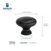 Banqin Cabinet Knobs Round Drawer Knobs, 50Pack Black Single Hole, Round Single Hole Kitchen Drawer Hardware for Dresser