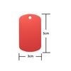 Aluminum Rectangle Blank Tags Stamping Blanks Engraving Blanks 25 Pack (Red)