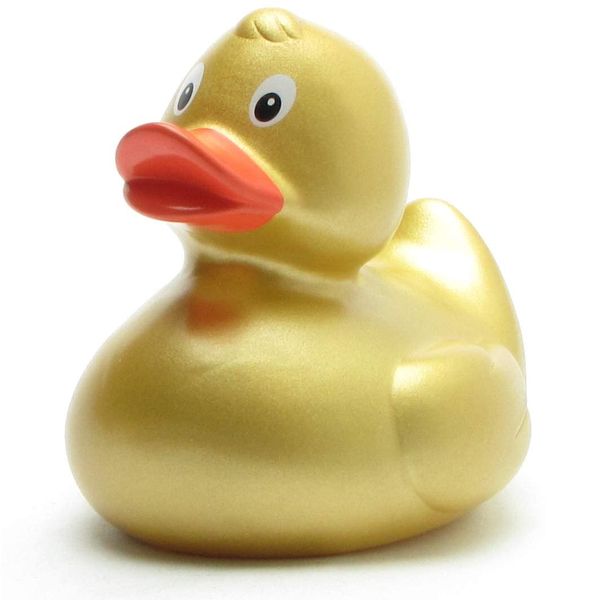 Ursula Gold Bath Duck I Squeaky Duckle I L 11 cm