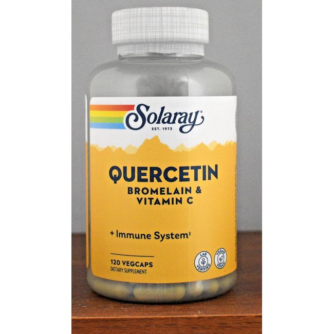 Solaray QBC Plex 120 Capsules Quercetin Bromelain & Vitamin C VegCaps