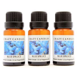 Blue Spruce (Made in USA) 3 Bottles 1/2 Fl Oz Each (15ml) Premium Grade  Scented Fragrance Oil (Bluespruce an Excellent Christmas Tree Aroma)