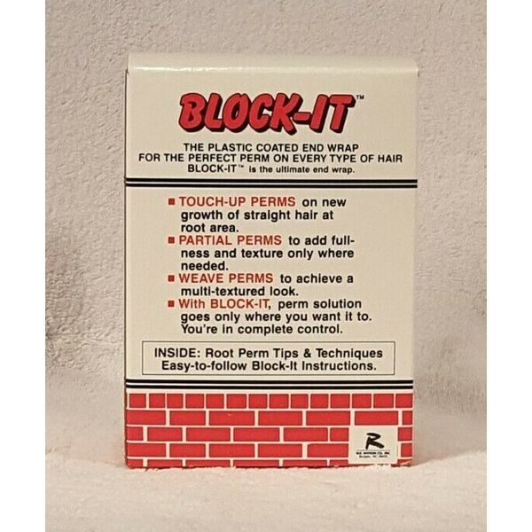 BLOCK-IT Plastic Coated End Wrap Papers For Root & Previously Permed Hair 3"x4" 