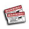 2X Warning Decal trained German Shepherd Guard Dog pet bumper or window Sticker