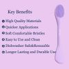 2 Pack Double Headed Silicone Face Mask Brush Face Moisturizer Applicator Tool