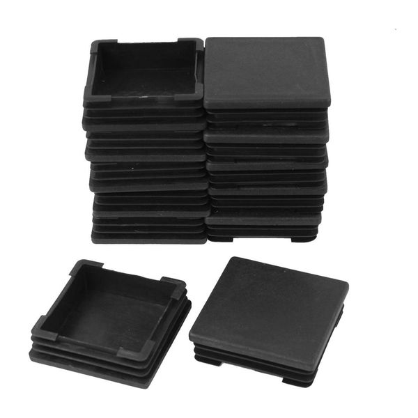 sourcing map 70mm x 70mm Plastic Square Caps Tube Pipe Inserts End Blanking 12 Pcs