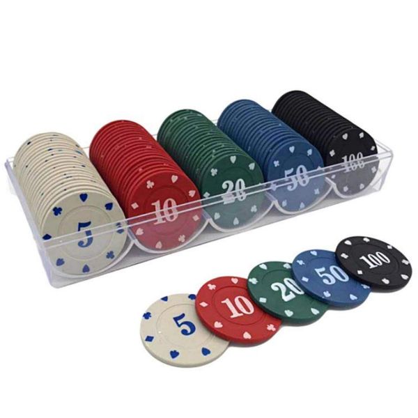 Copeflap 100 Casino Chips Set Poker Chip Set Poker Chip Set Poker Chip Casino (5 Colors)