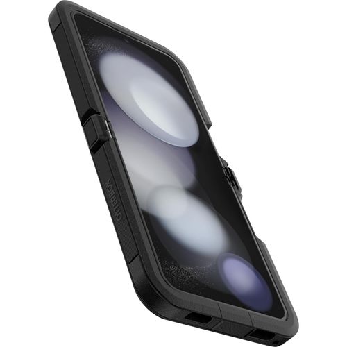 OtterBox Galaxy Z Flip5 Defender Series XT Case - Black, screenless, Rugged Hinge Protection, Lanyard Attachment, PowerShare and Wireless Charging Compatible